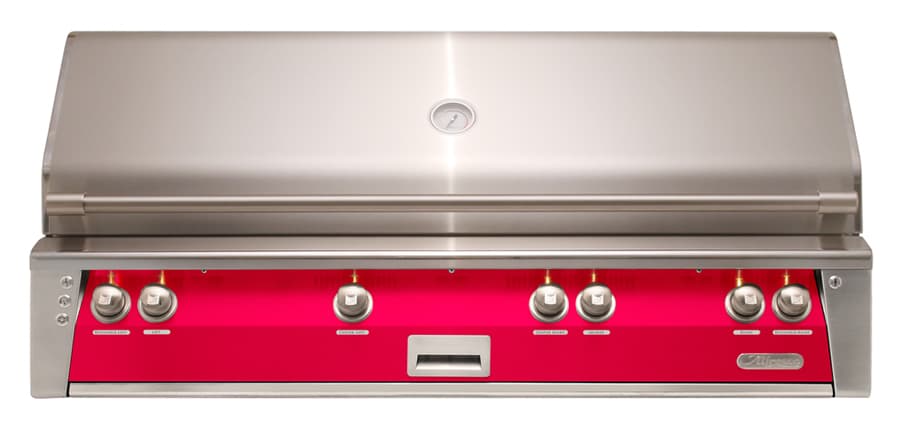 Alfresco Grills ALXE 56-Inch 3-Burner Built-In Propane Gas Grill with Rear Infrared Burner and Side Burner - Raspberry Red — image 1