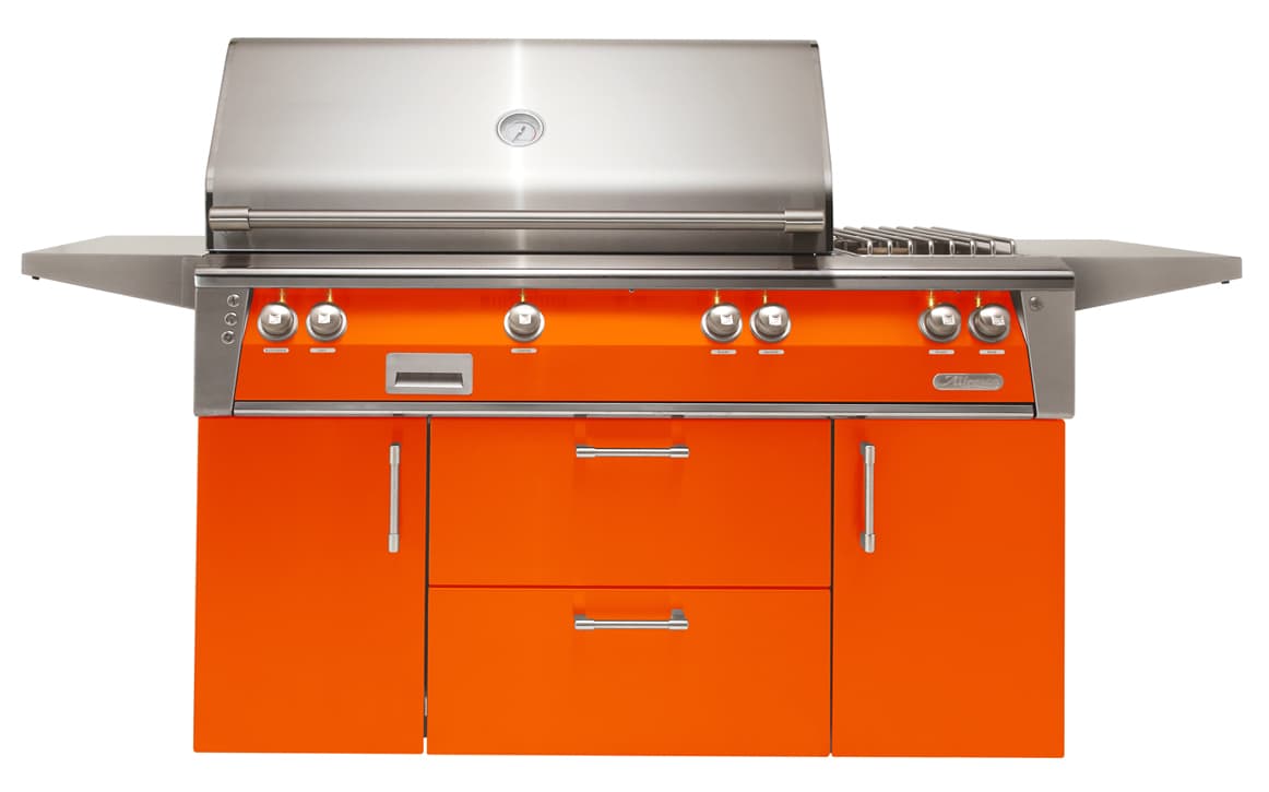 Alfresco Grills ALXE 56-Inch 4-Burner Freestanding Propane Gas Grill with Sear Zone and Rear Infrared Burner - Luminous Orange — image 1