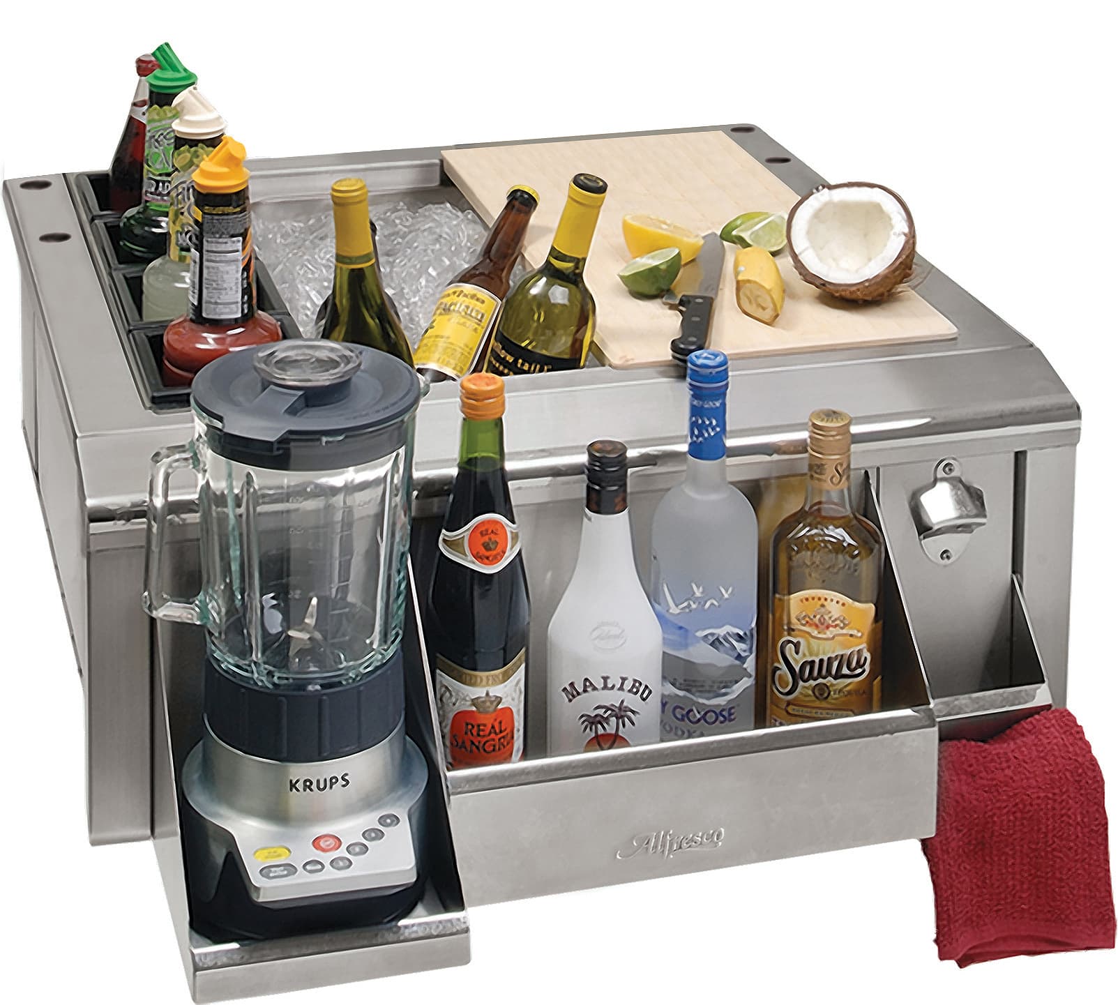 Alfresco Grills Stainless Steel Large Bottle Speed Rail for 30-Inch Versa Sink — image 1