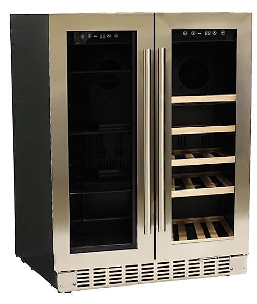 Azure Dual Zone Beverage / Wine Center with Stainless Trim Glass Door