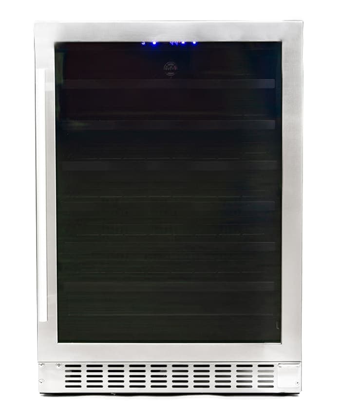 Azure Wine Cooler Stainless Trim Glass Door