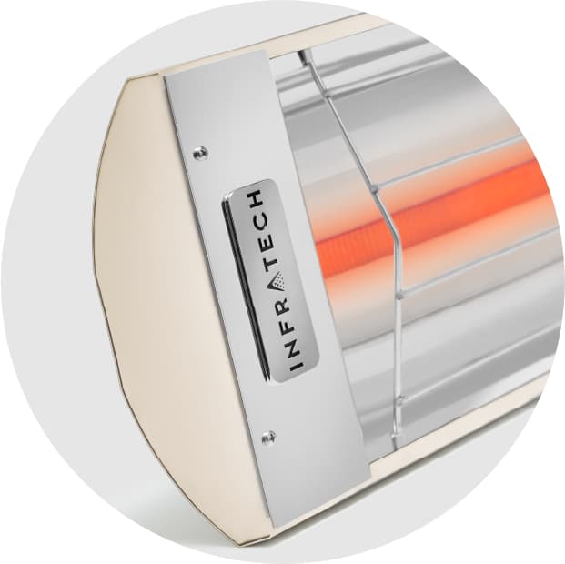 Infratech C-Series 33-Inch 1500W Single Element Electric Infrated Patio Heater - 120V - Almond — image 1