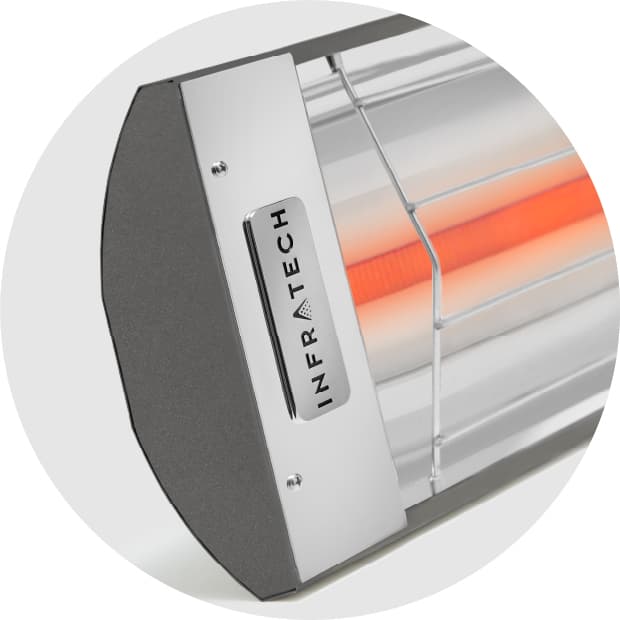 Infratech C-Series 33-Inch 1500W Single Element Electric Infrated Patio Heater - 240V - Grey — image 1