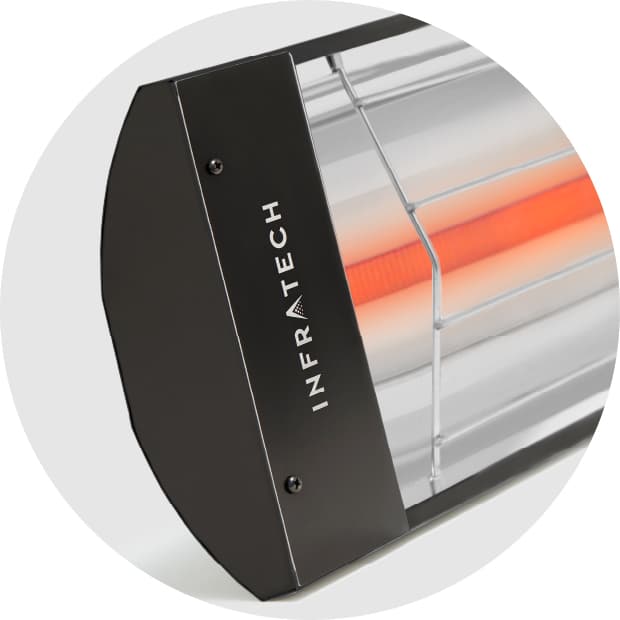 Infratech C-Series 39-Inch 2000W Single Element Electric Infrated Patio Heater - 208V - Black — image 1