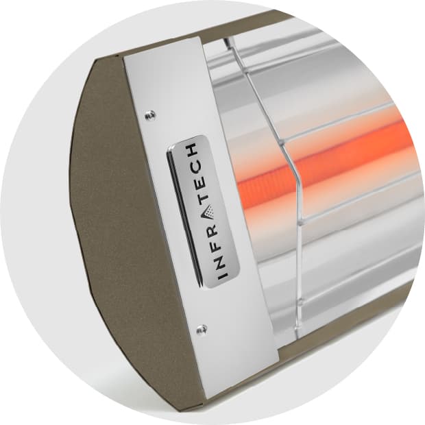 Infratech C-Series 61 1/4-Inch 4000W Single Element Electric Infrated Patio Heater - 480V - Bronze — image 1