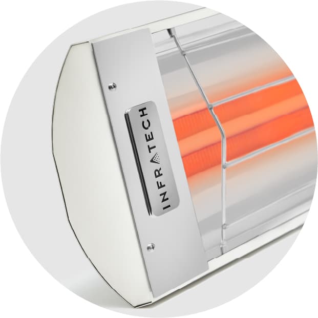 Infratech CD-Series 33-Inch 3000W Dual Element Electric Infrated Patio Heater - 480V - White — image 1