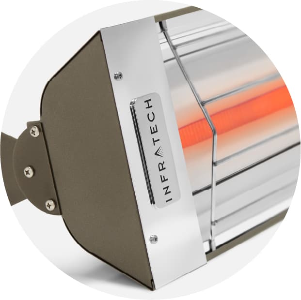 Infratech W-Series 33-Inch 1500W Single Element Electric Infrated Patio Heater - 277V - Bronze — image 1