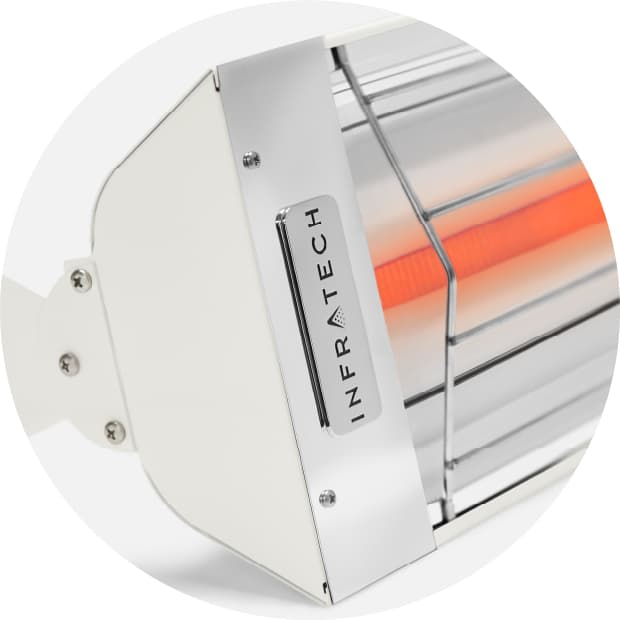 Infratech W-Series 61 1/4-Inch 4000W Single Element Electric Infrated Patio Heater - 480V - White — image 1
