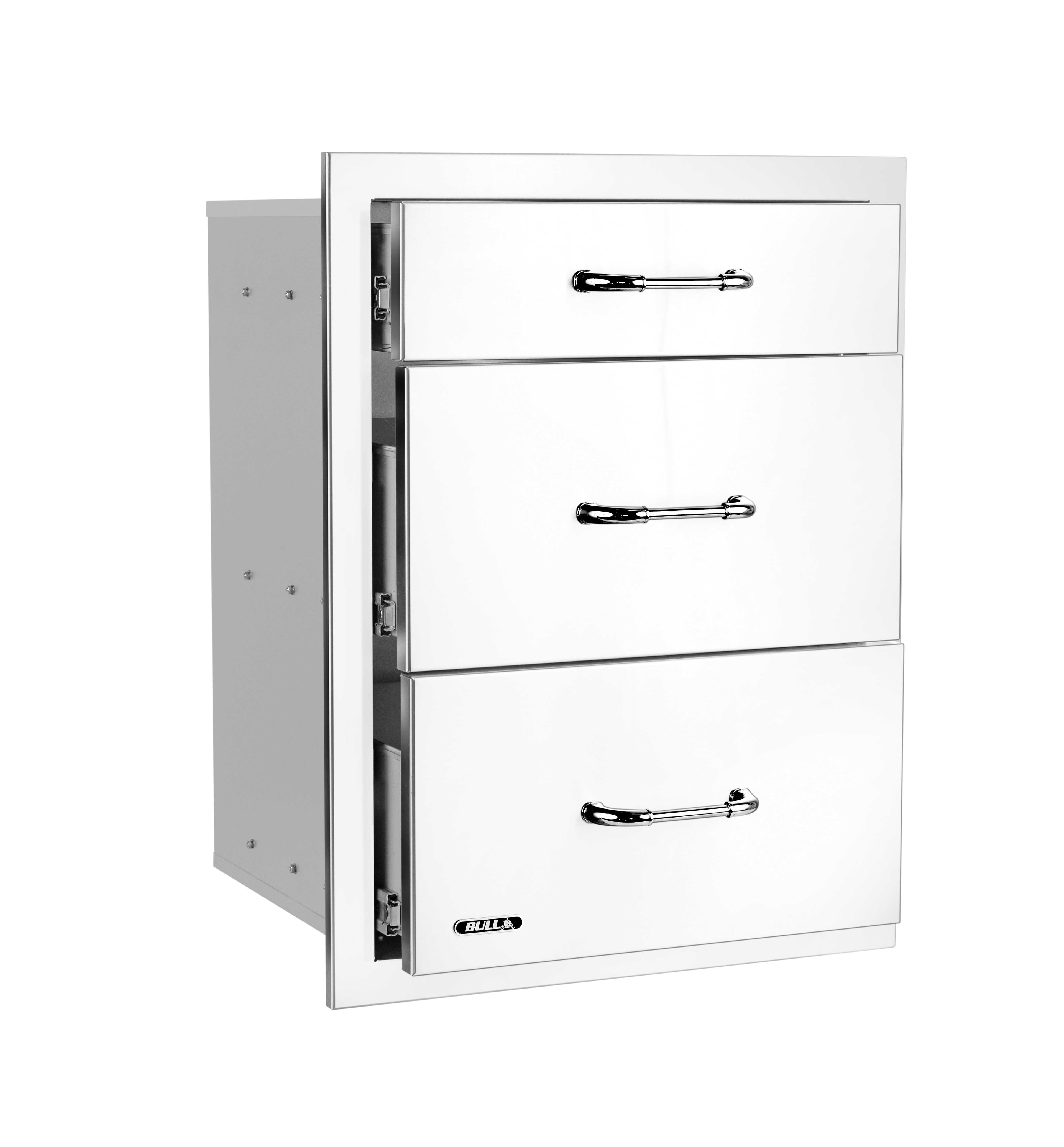 Bull BBQ 20-Inch Stainless Steel Triple Access Drawer — image 1