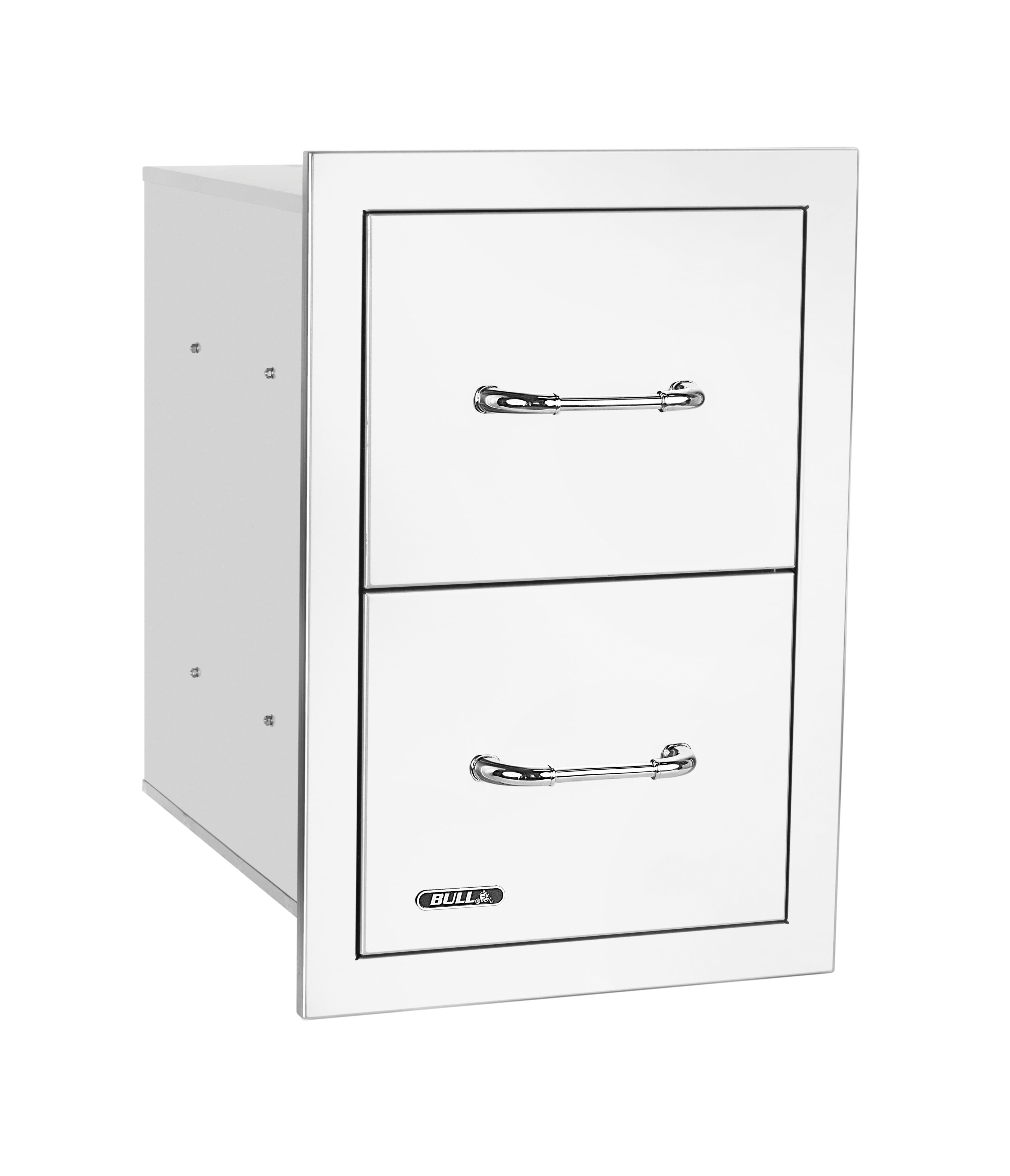Bull BBQ 15-Inch Stainless Steel Double Access Drawer — image 1