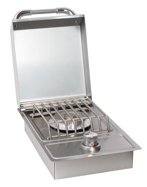 Bull BBQ 15,000 BTU Drop-In Natural Gas Single Side Burner with Removable Hinged Lid — image 1