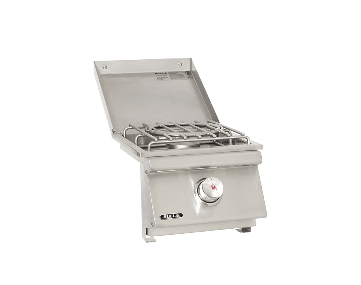 Bull BBQ 25,000 BTU Built-In Propane Gas Single Pro Side Burner with Removable Lid — image 1