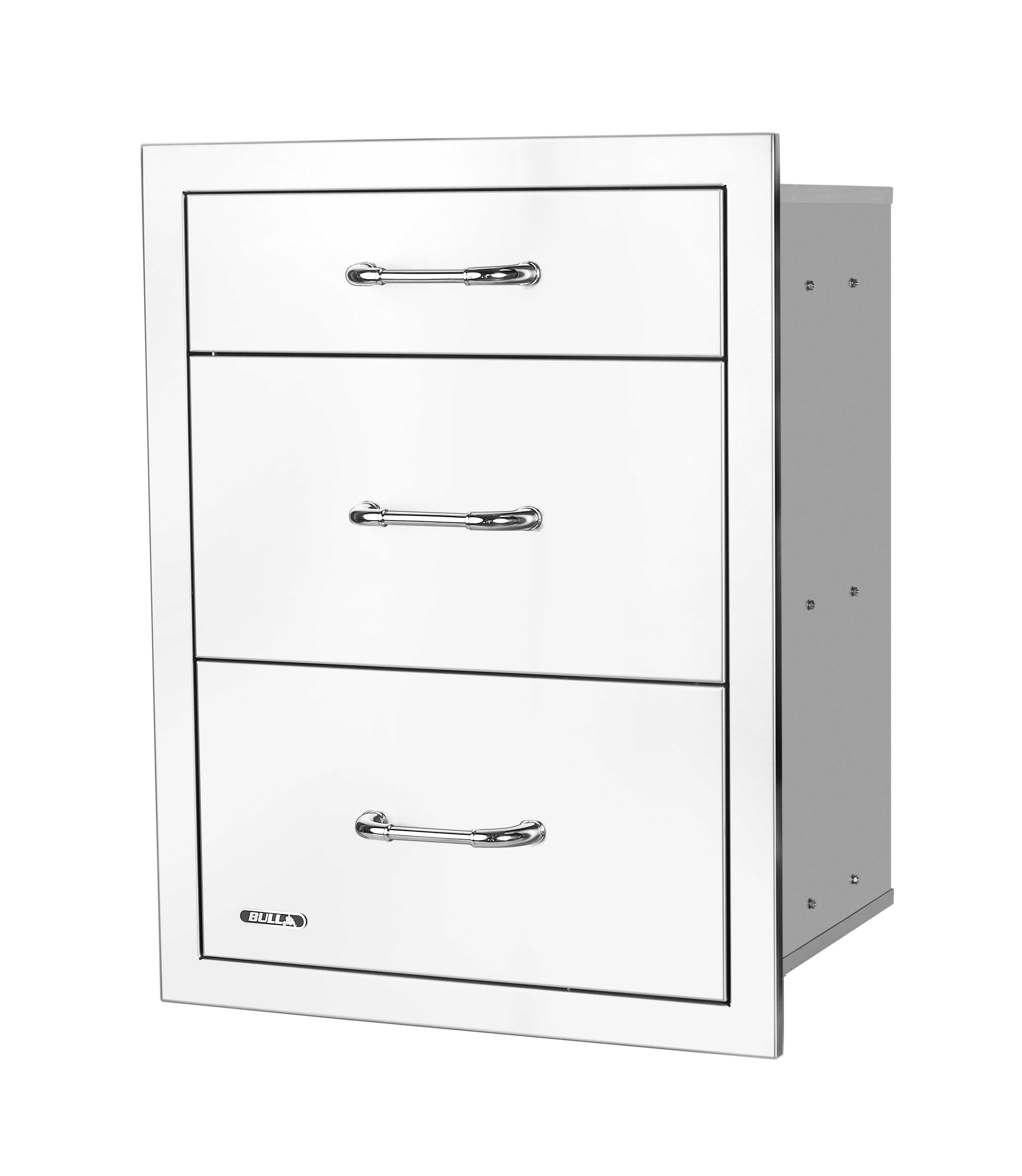Bull BBQ 20-Inch Stainless Steel Triple Access Drawer — image 1