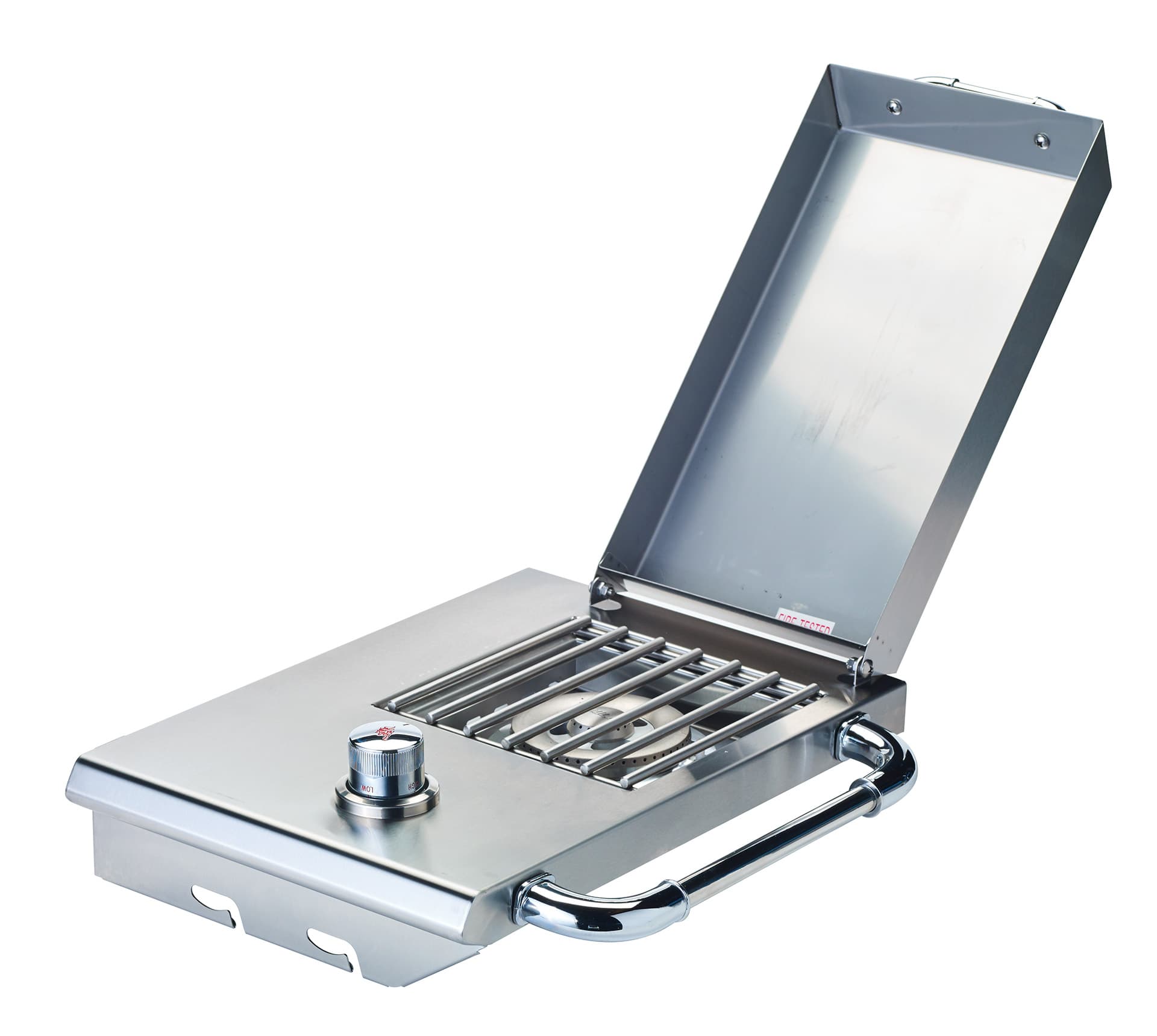 Bull BBQ 10,000 BTU Cart-Mounted Propane Gas Single Side Burner with Removable Hinged Lid — image 1