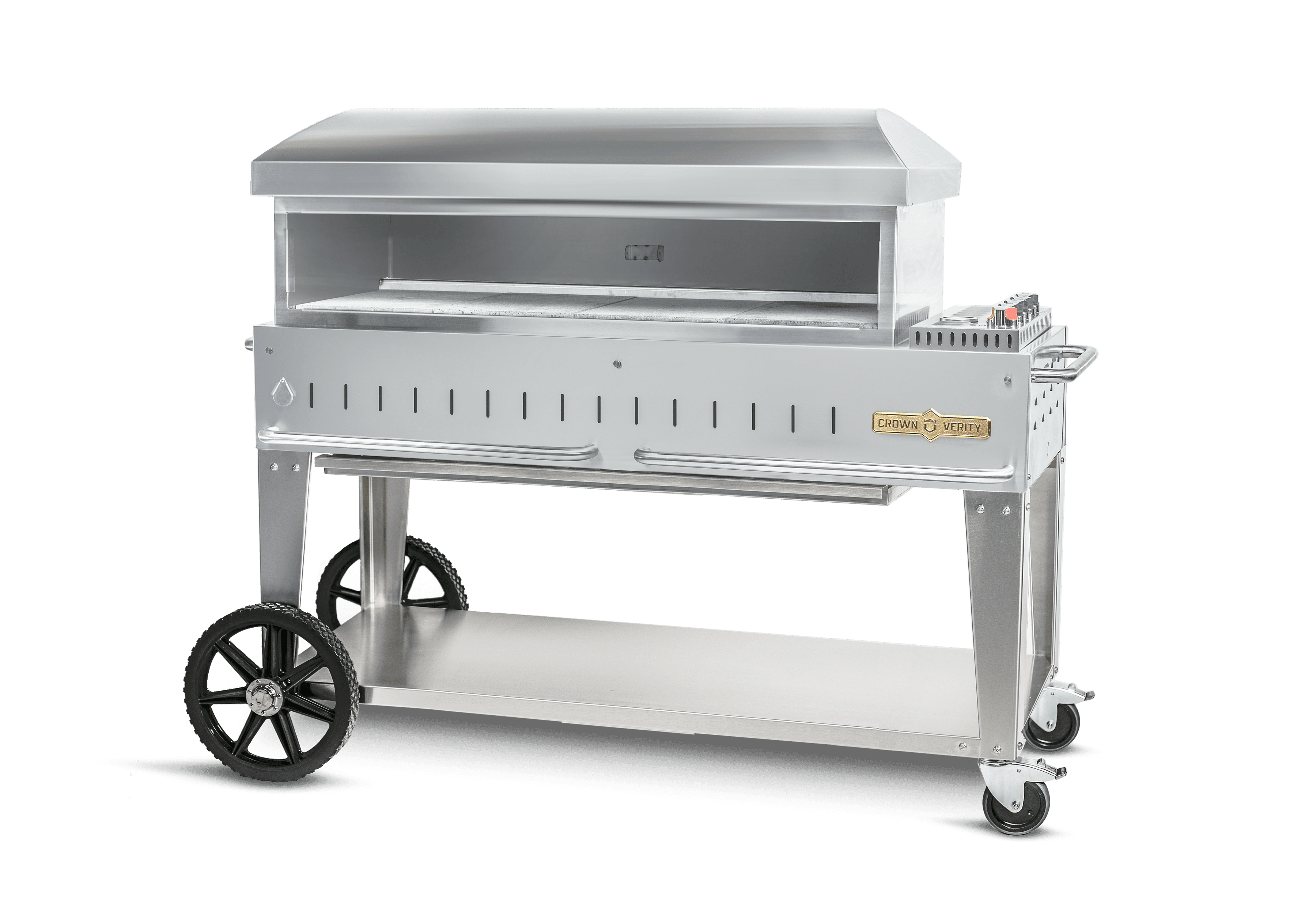 Crown Verity Professional Mobile Series 48-Inch Stainless Steel Freestanding Natural Gas Pizza Oven — image 1