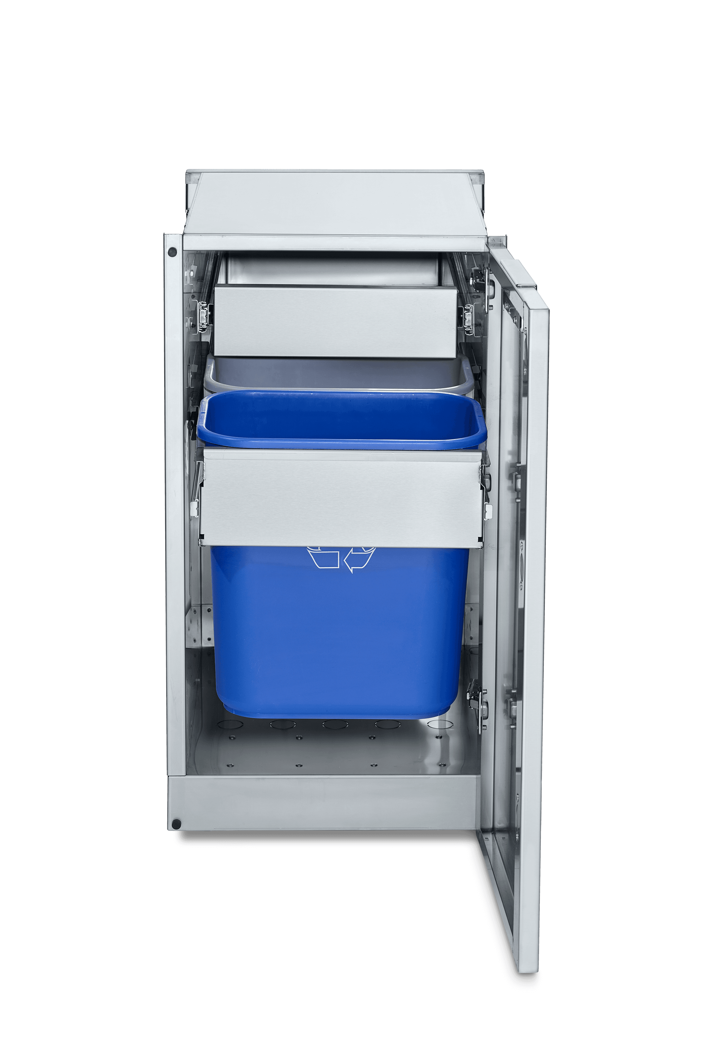 Crown Verity Infinite Series 18-Inch Stainless Steel Cabinet Module with Garbage Bin Holder & Single Drawer — image 1