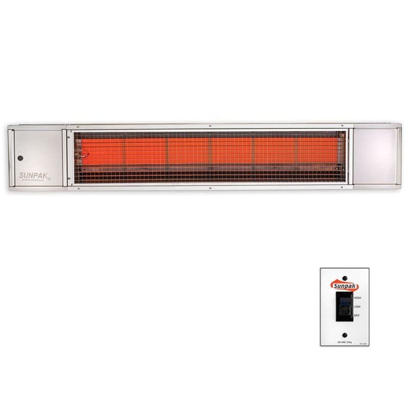 Sunpak TSH 48-Inch 34,000 BTU Propane Gas Two-Stage Infrared Patio Heater with Remote - Stainless Steel — image 1