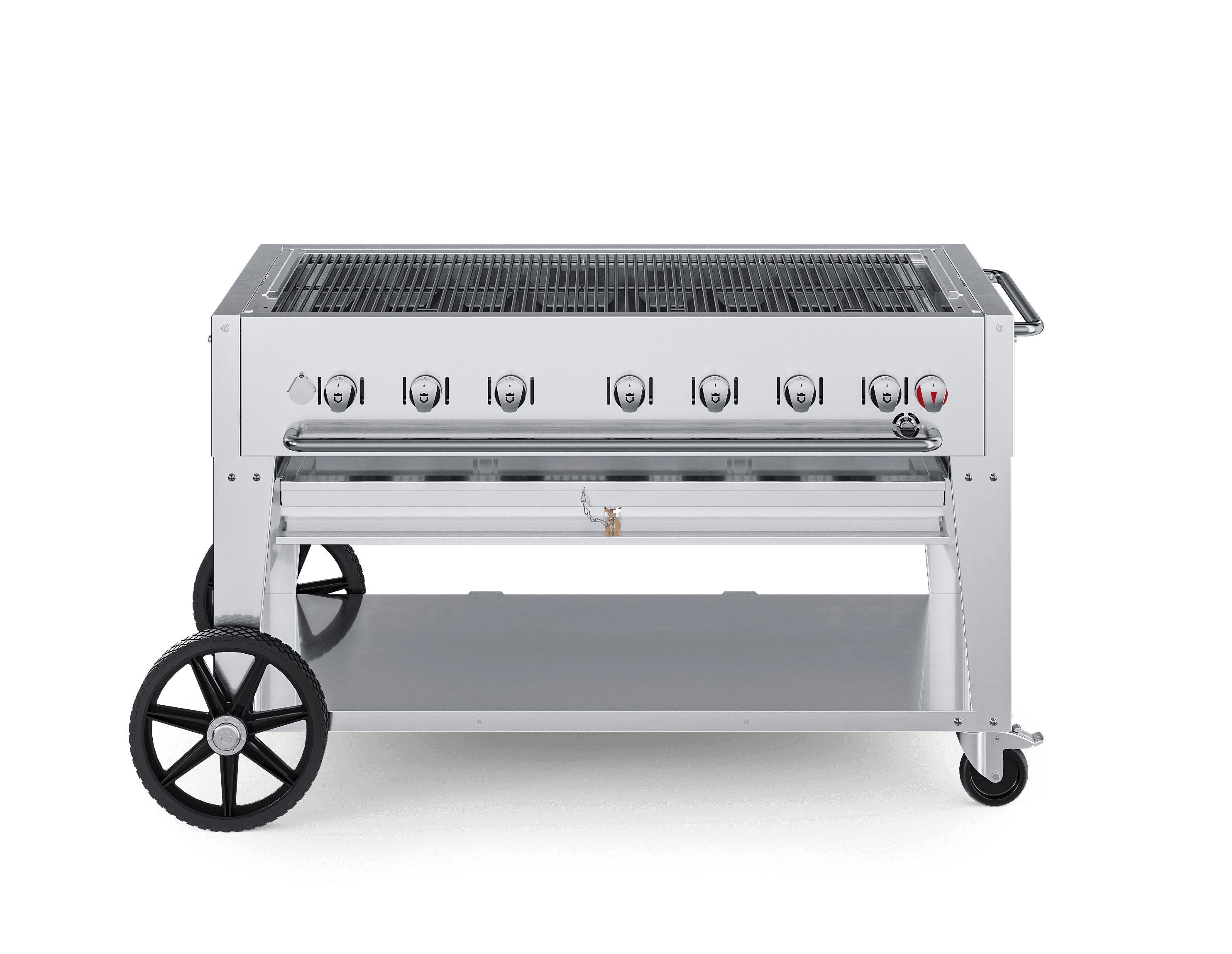 Crown Verity Professional Mobile Series 48-Inch 7-Burner Stainless Steel Freestanding Propane Gas Grill with Cart Package - 20 Lb Propane Tank — image 1