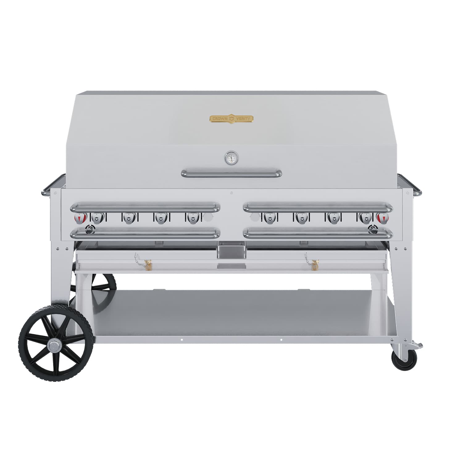 Crown Verity Professional Rental Series 60-Inch 8-Burner Stainless Steel Freestanding Propane Gas Grill - 20 Lb Propane Tank — image 1