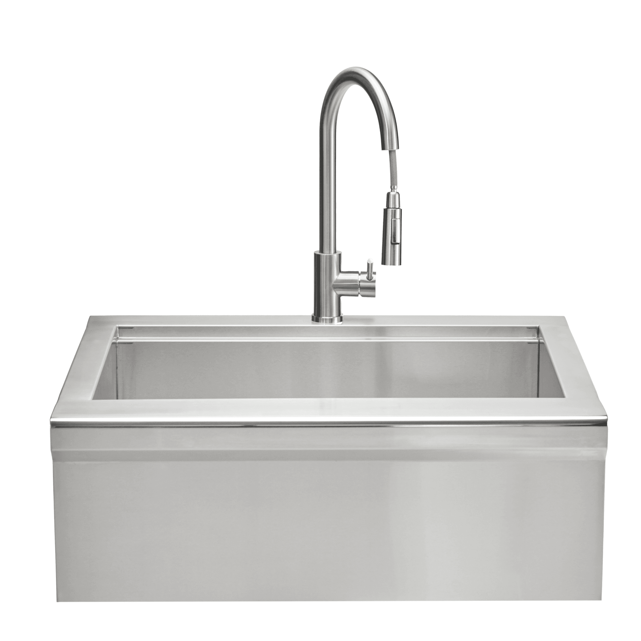 Coyote 21-Inch Stainless Steel Drop-In Outdoor Sink with Faucet, Drain and Soap Dispenser — image 1