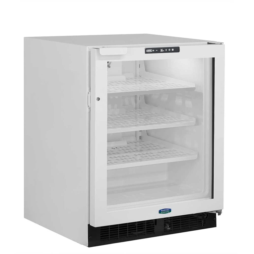 Marvel Scientific Refrigerator, White, Solid Door, Lock, Probe Port, BrightShield, Right Hinge SPECIAL ORDER